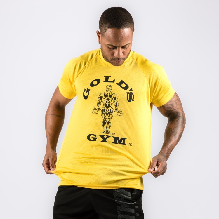 Camiseta Haglan Aerodry Golds Gym Amarela