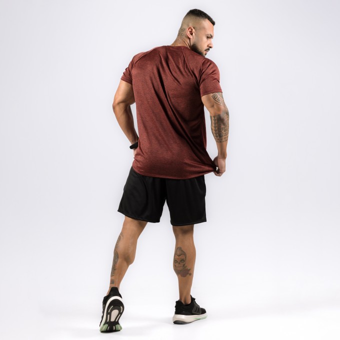 Camiseta Haglan Dryfit Golds Gym Rajada Vermelha
