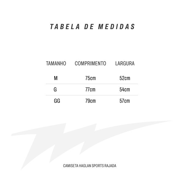 Tabela de medidas