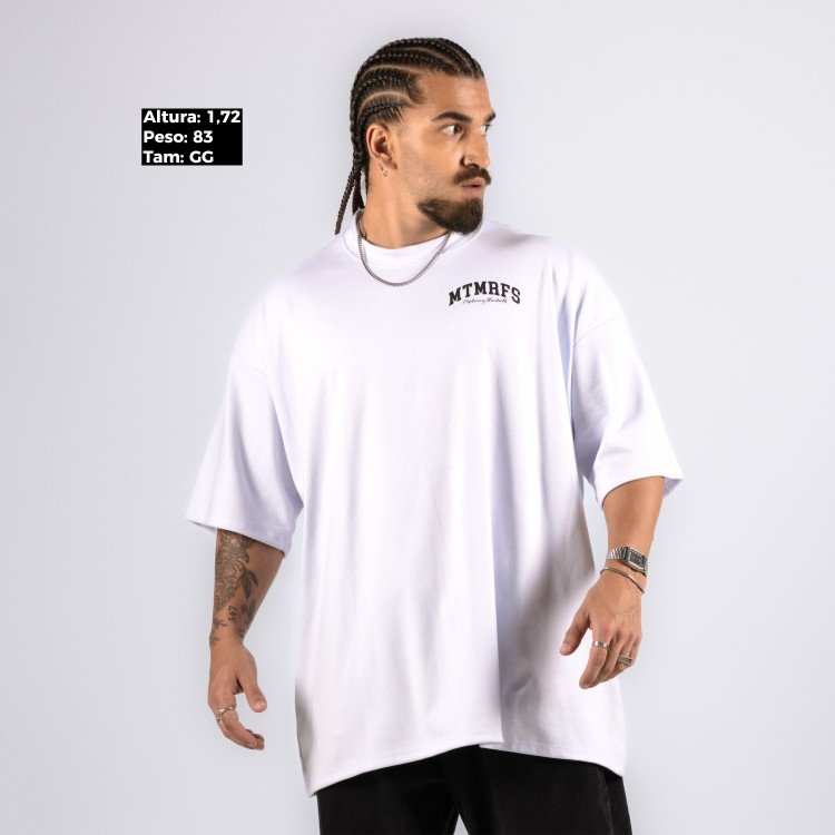 Camiseta Oversized Heavy Explorer Branca