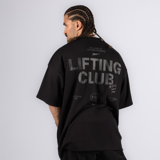 Camiseta Oversized Heavy Lifting Club Preta