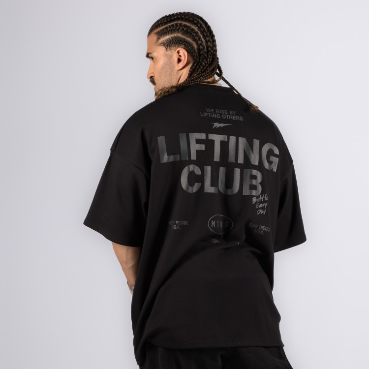 Camiseta Oversized Heavy Lifting Club Preta