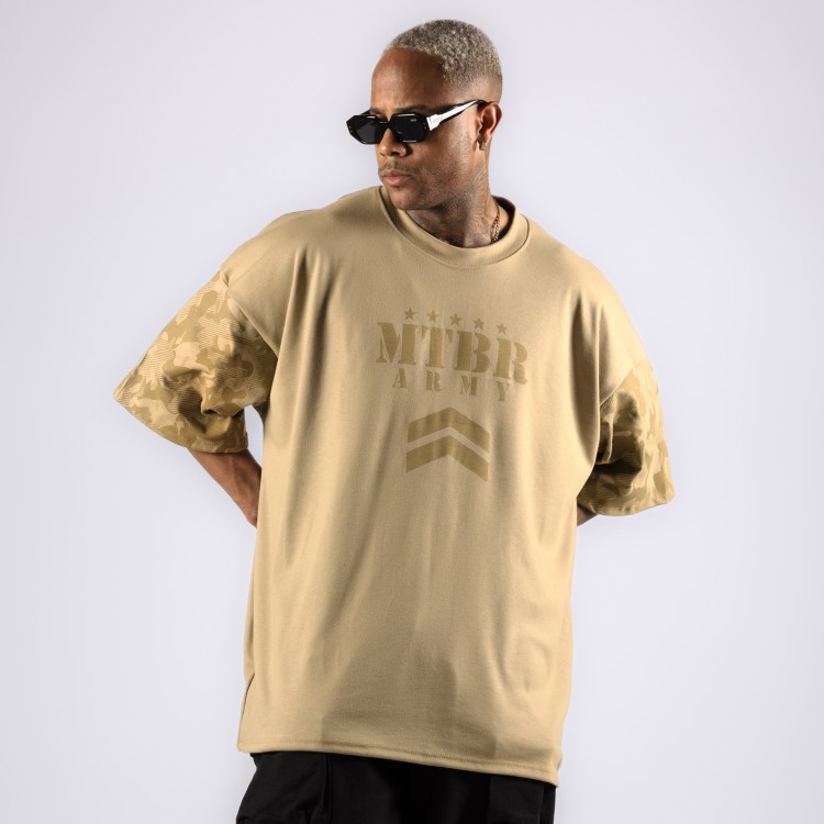 Camiseta Oversized Heavy Combat Marfim