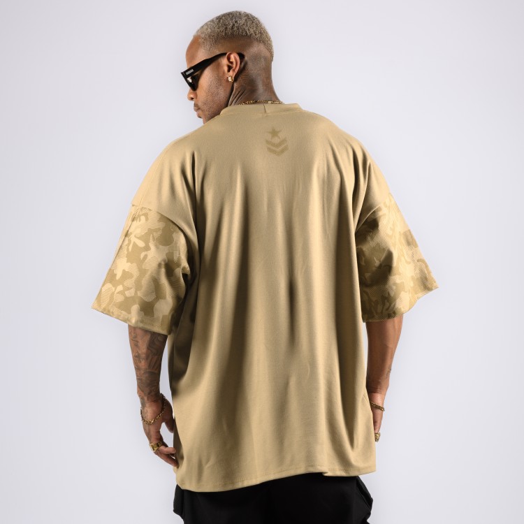 Camiseta Oversized Heavy Combat Marfim