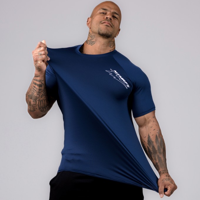 Camiseta Haglan DryForce Boltz Azul Marinho
