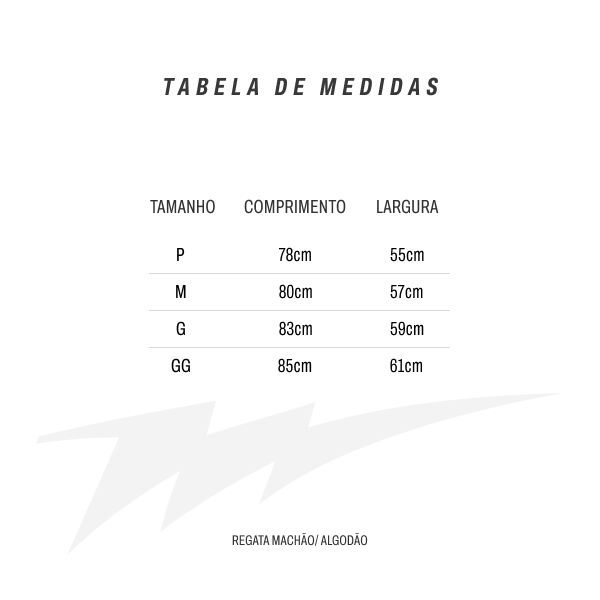 Tabela de medidas