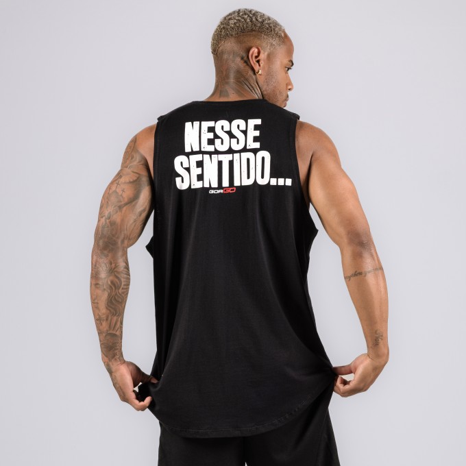 Regata Machão Nesse Sentido Preta