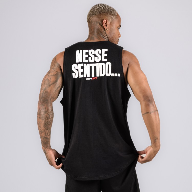 Regata Machão Nesse Sentido Preta