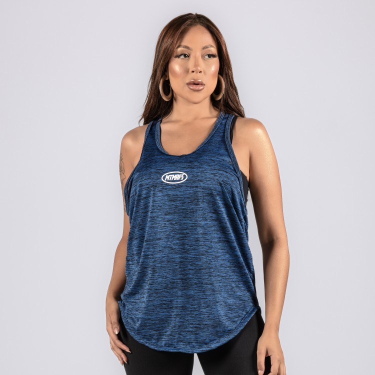 Regata Cavada DryFit Brand Azul Mescla