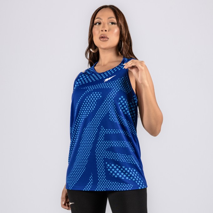 Regata Feminina DryFit Waves Azul Royal