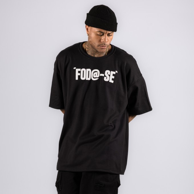 Camiseta Oversized Nesse Sentido Preta