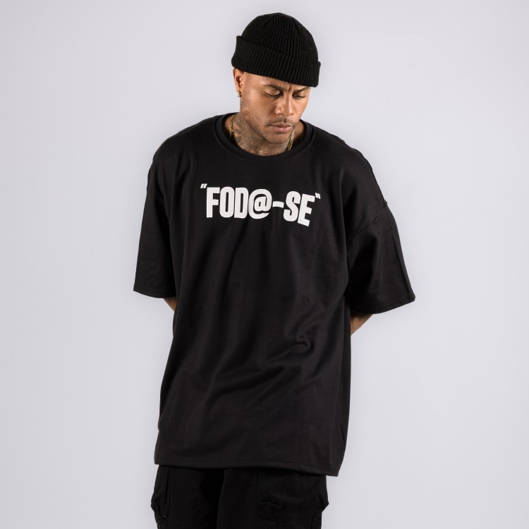 Camiseta Oversized Nesse Sentido Preta