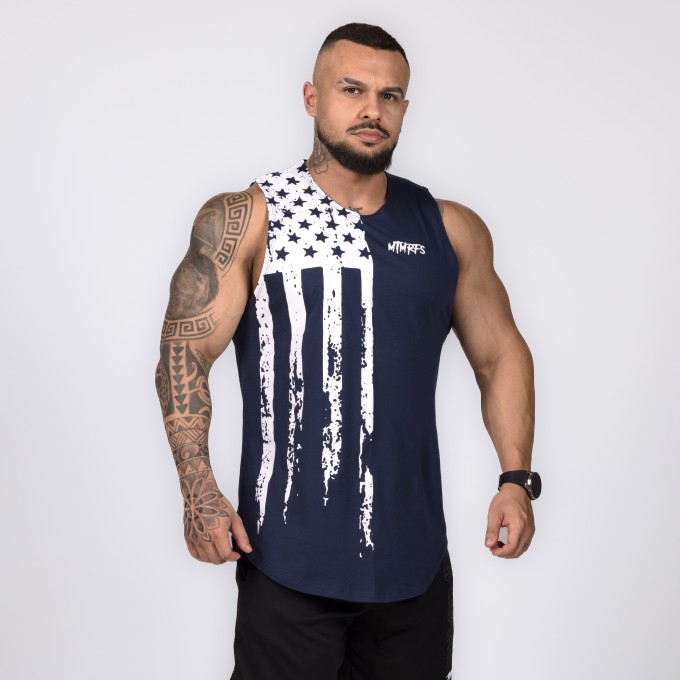 Regata Machão USA FLAG Azul marinho