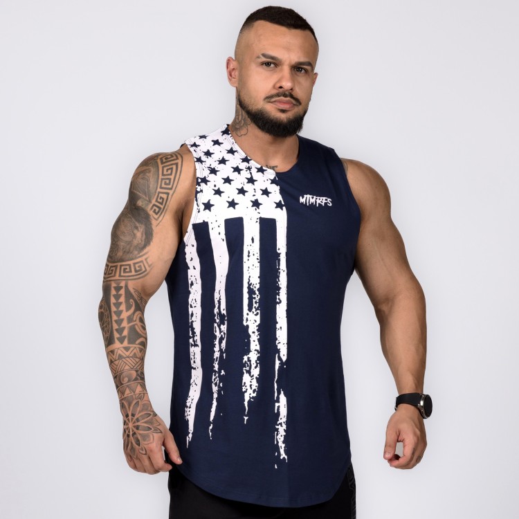 Regata Machão USA FLAG Azul marinho