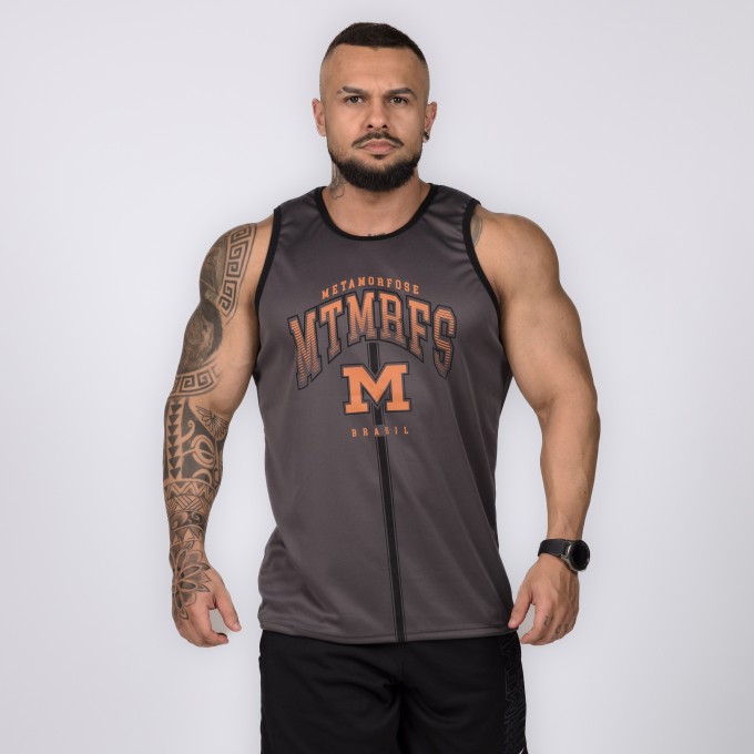 Regata Machao DryFit Grey Cinza Chumbo