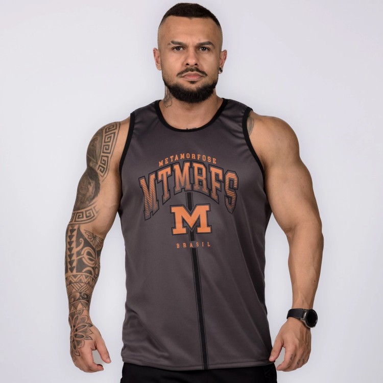 Regata Machao DryFit Grey Cinza Chumbo