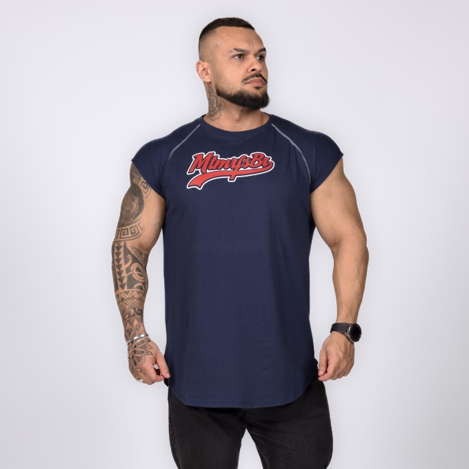 Camiseta Japonesa College Azul Marinho