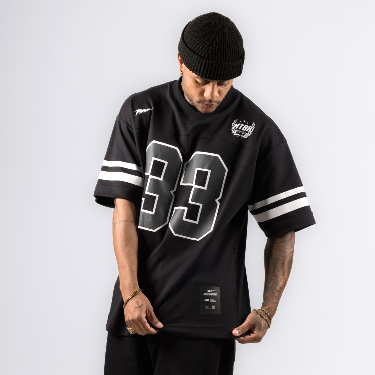 Camiseta Oversized Heavy NFL American Preta