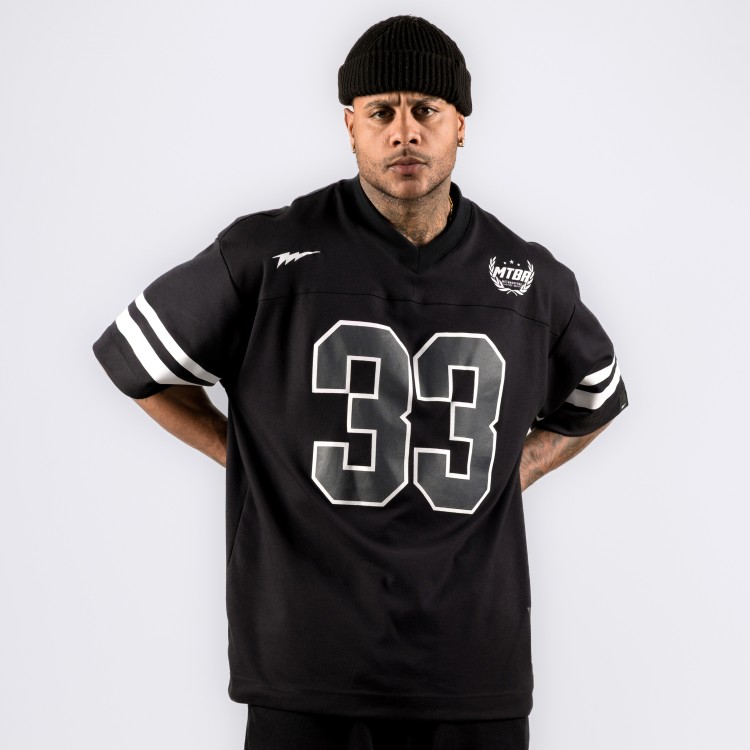 Camiseta Oversized Heavy NFL American Preta