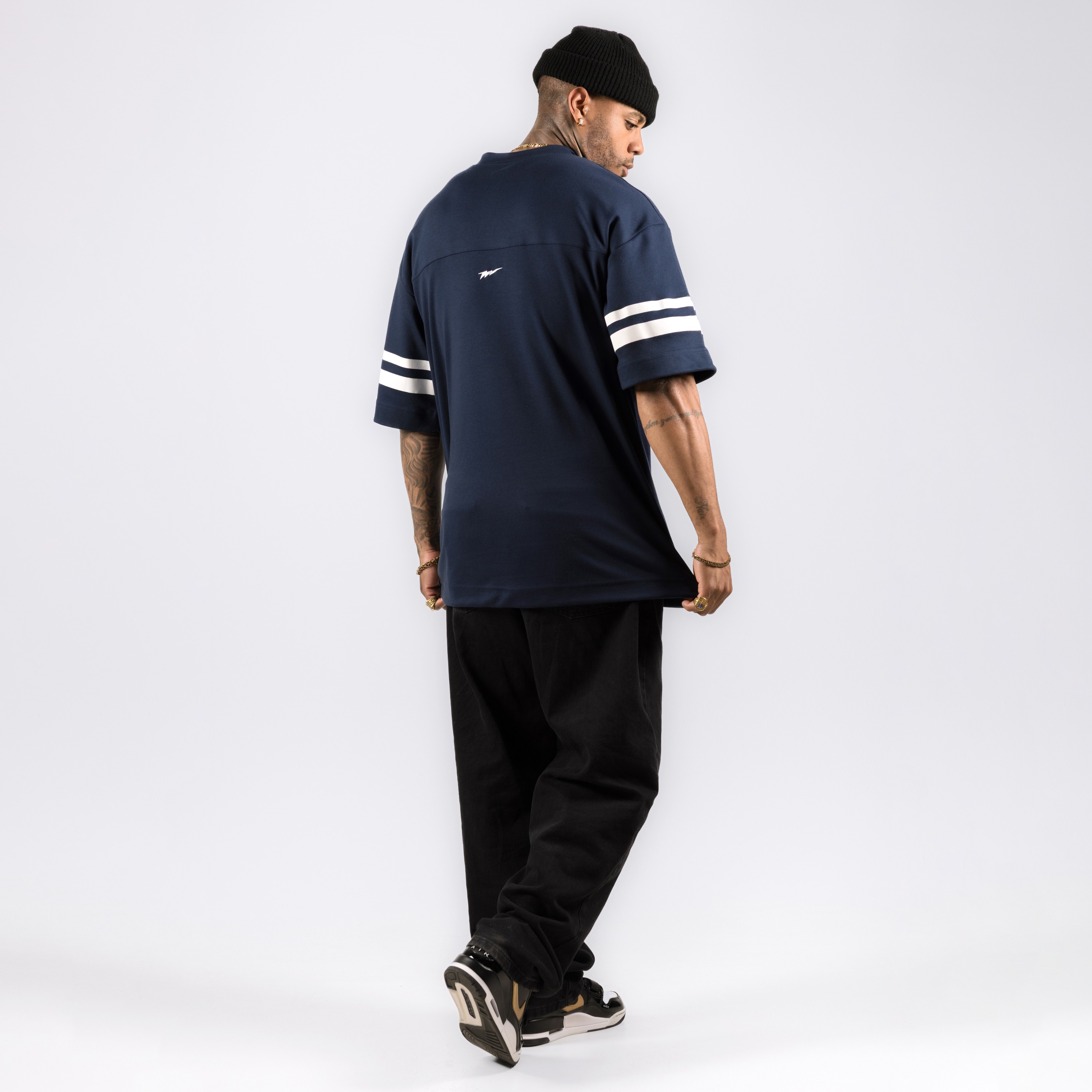 Camiseta Oversized Heavy NFL American Azul Marinho - Metamorfose