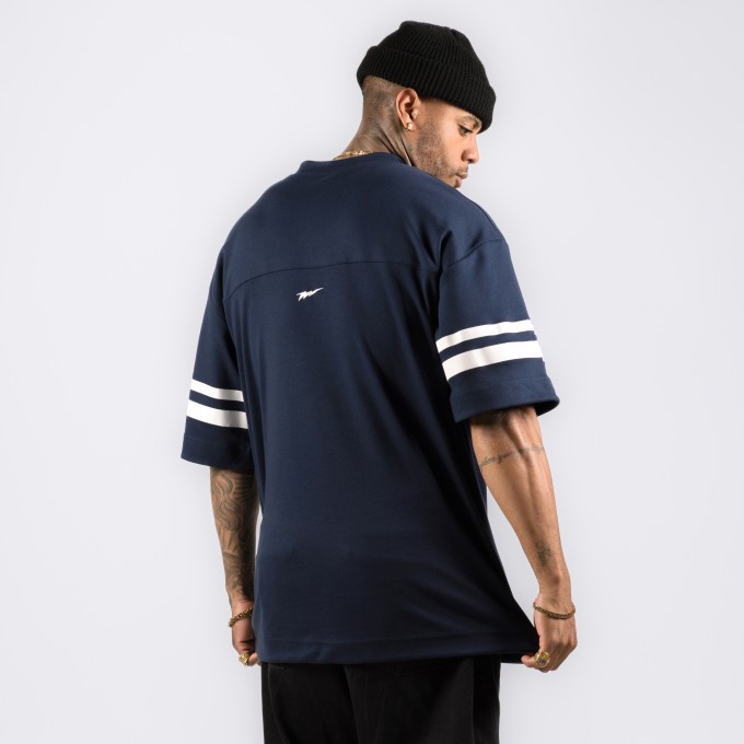 Camiseta Oversized Heavy NFL American Azul Marinho
