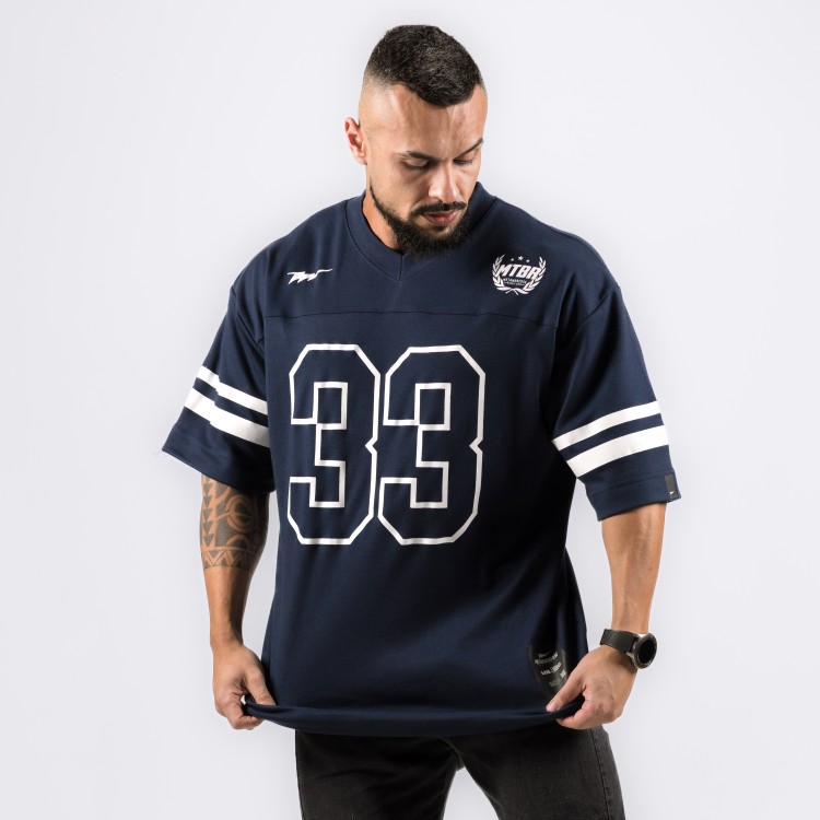 Camiseta Oversized Heavy NFL American Azul Marinho