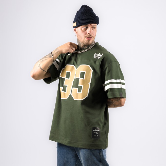 Camiseta Oversized Heavy NFL American Verde Militar