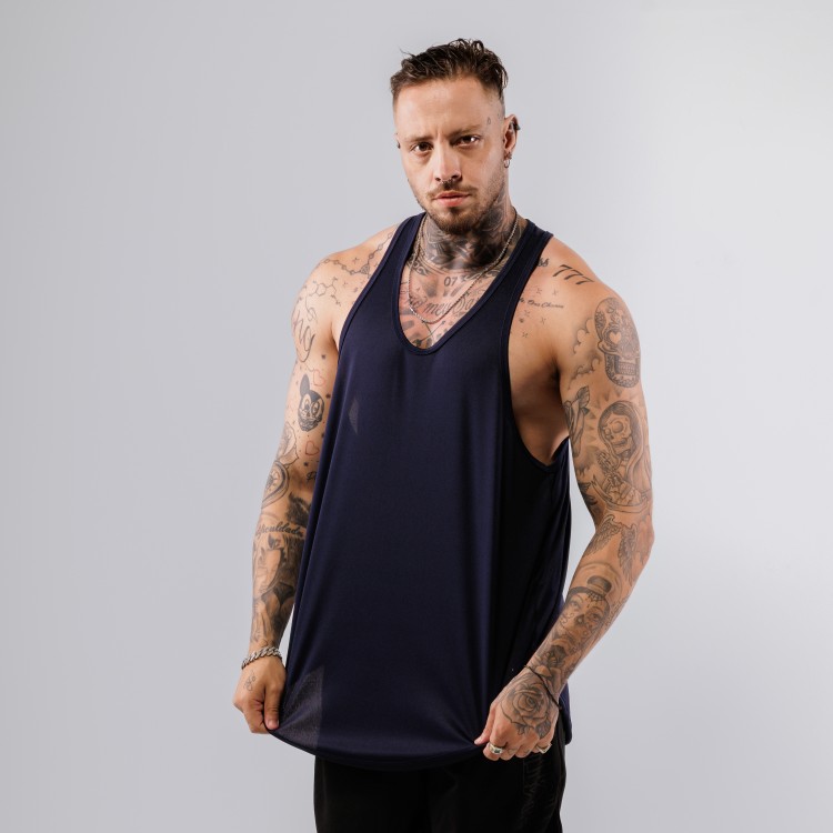 Regata Cavada Anatomic DryFit Lisa Azul Marinho