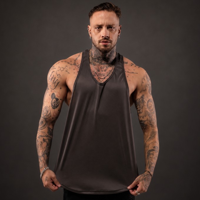 Regata Cavada Anatomic DryFit Lisa Cinza Chumbo