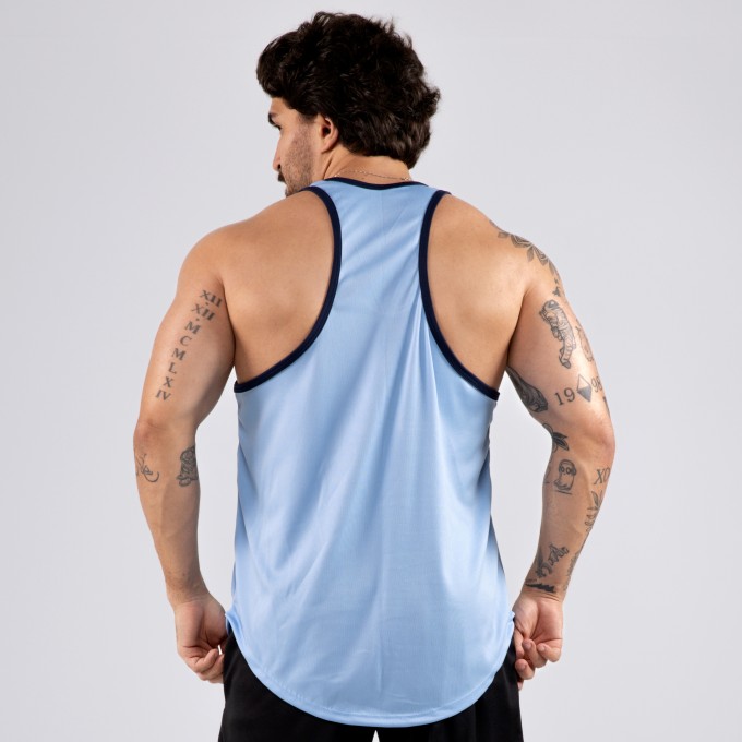 Regata Cavada Anatomic Dryfit Cold Azul Claro