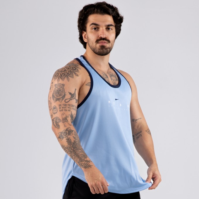 Regata Cavada Anatomic Dryfit Cold Azul Claro