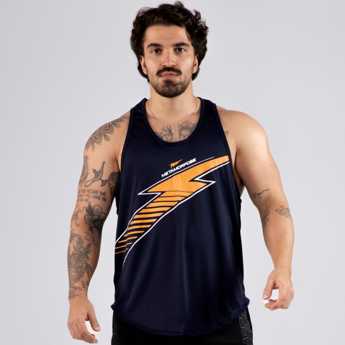 Regata Cavada Anatomic Dryfit Eletric Azul Marinho