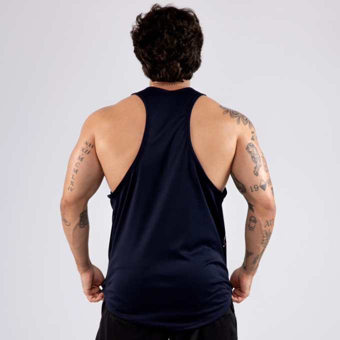 Regata Cavada Anatomic Dryfit Eletric Azul Marinho