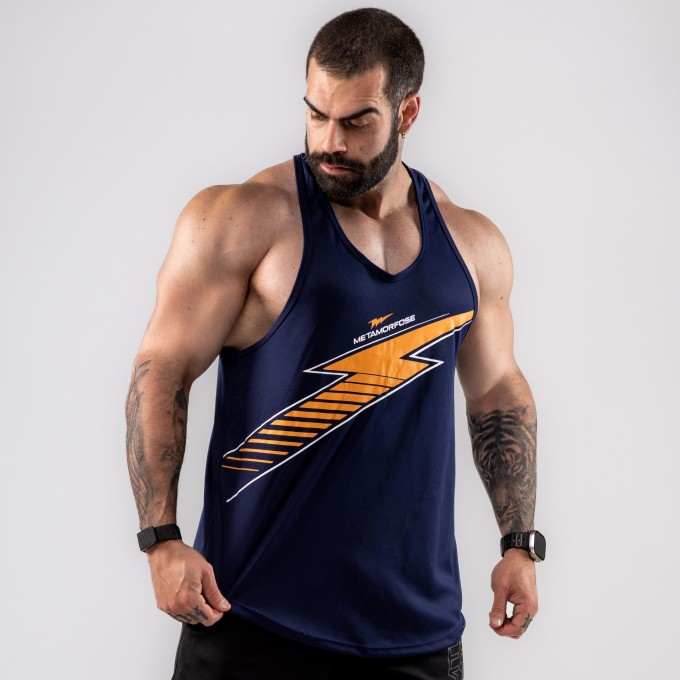 Regata Cavada Anatomic Dryfit Eletric Azul Marinho