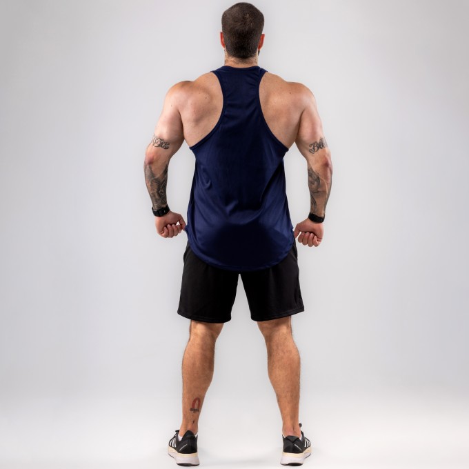Regata Cavada Anatomic Dryfit Eletric Azul Marinho