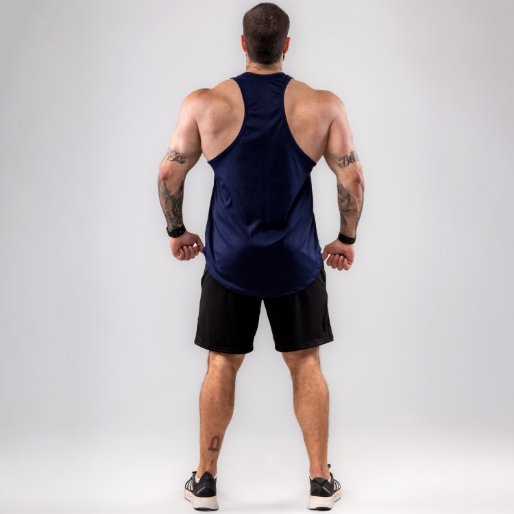 Regata Cavada Anatomic Dryfit Eletric Azul Marinho