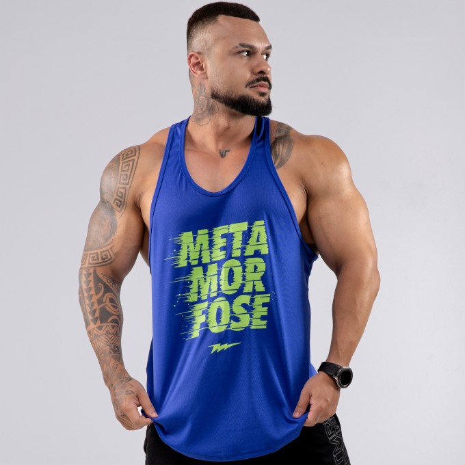 Regata Cavada Anatomic Dryfit Fluor Azul Royal