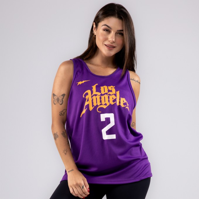 Regata Feminina Dryfit Los Angeles 2 Roxa