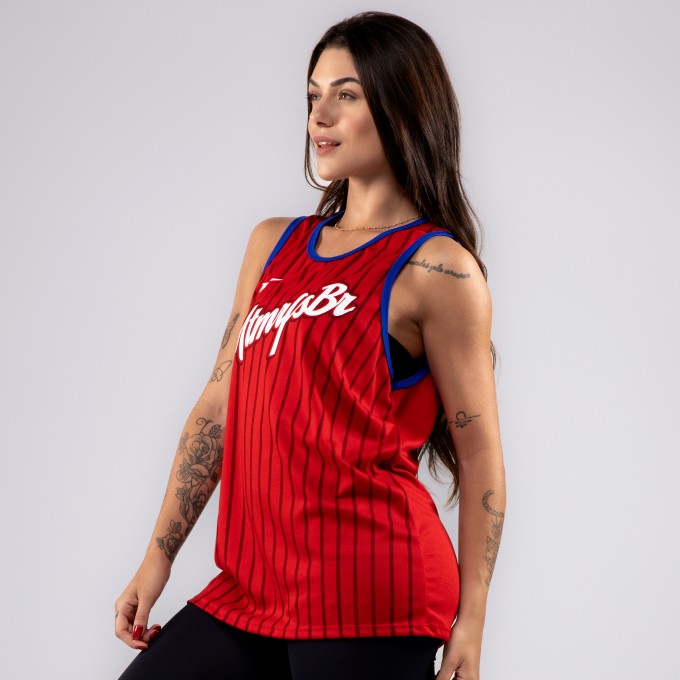 Regata Feminina Dryfit College Vermelha