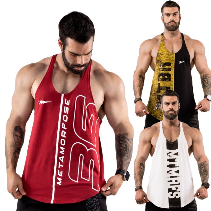 KIT 3 Regatas Cavadas Anatomic TOP1