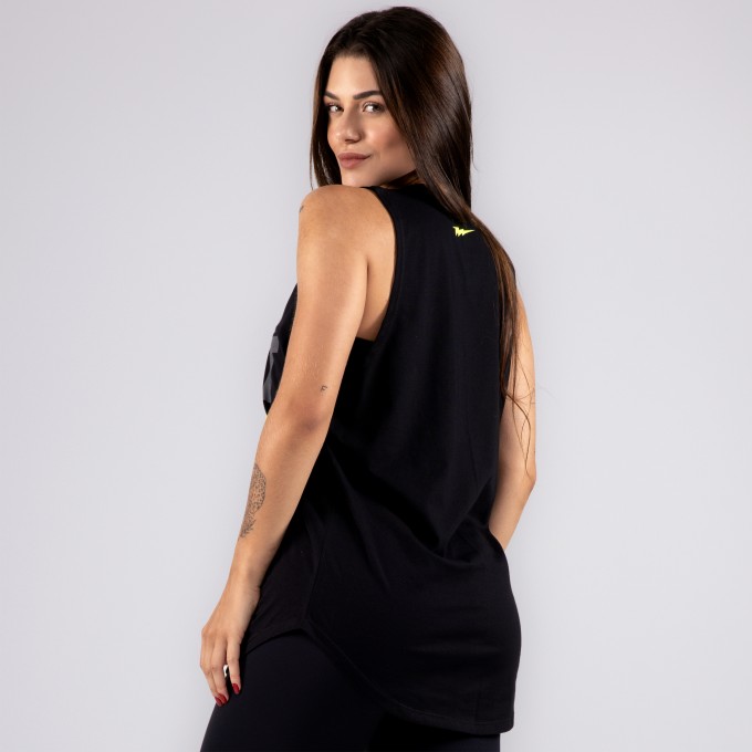 Regata Feminina Machao HIGHLIGHT Preta