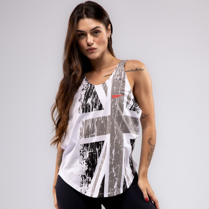 Regata Feminina Cavada Anatomic UK Branca