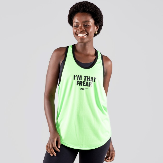 Regata Feminina DryFit FREAK Verde Limao