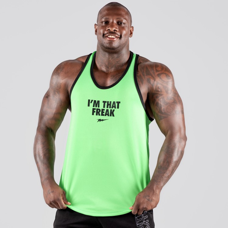 Regata Cavada Anatomic Dryfit FREAK Verde Limão