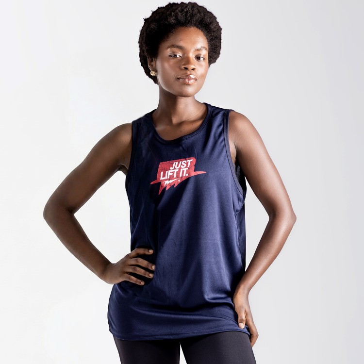 Regata Feminina Dryfit Justen Azul Marinho