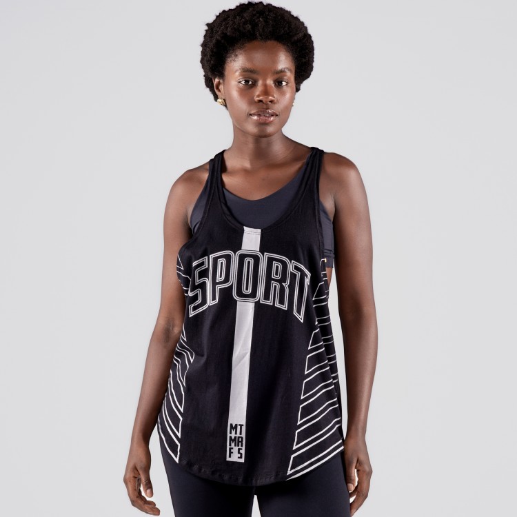 Regata Feminina Cavada Anatomic SPORT Preta