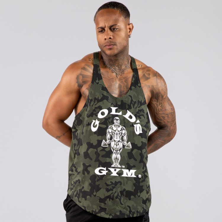 Regata Cavada Anatomic Golds Gym Camo Verde Militar