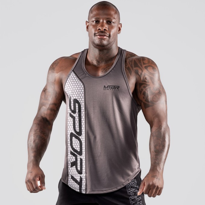 Regata Cavada Dryfit Active Cinza Chumbo