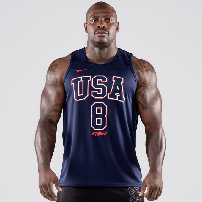 Regata Machao Dryfit USA 8 Azul Marinho
