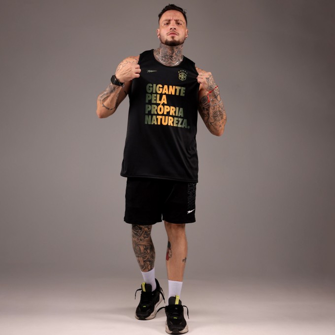 Regata Machao DryFit Brasil Gigante por Natureza Preta